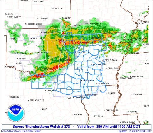 WW0373 Initial Radar image