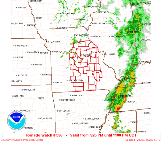 WW0536 Initial Radar image