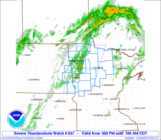 WW0537 Initial Radar image