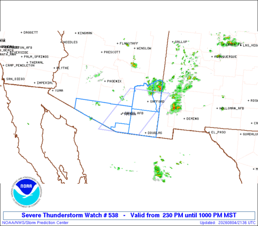 WW0538 Initial Radar image