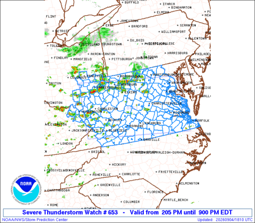 WW0653 Initial Radar image