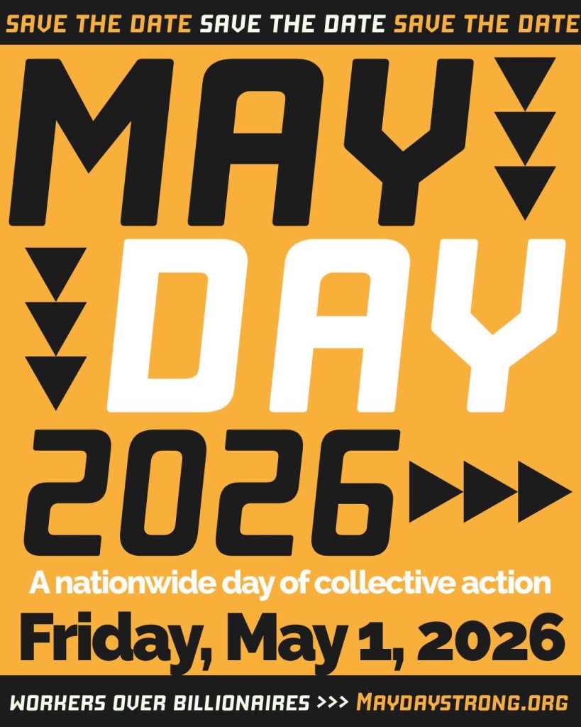 May Day 2026 save the date poster