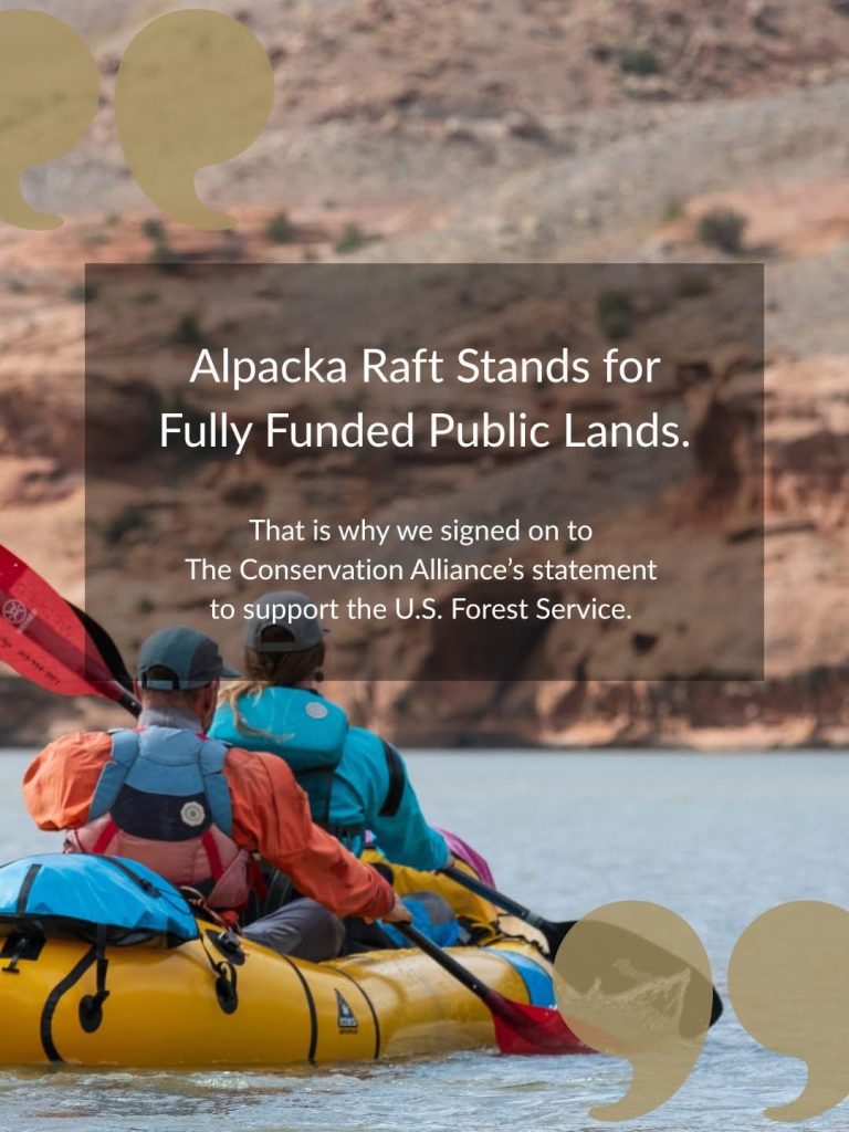 Rafters on water supporting fully funded public lands