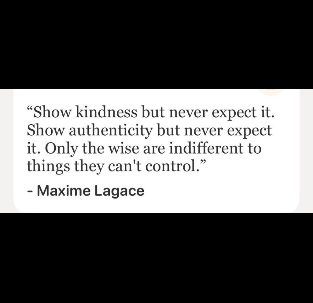Inspirational quote by Maxime Lagace on kindness and wisdom