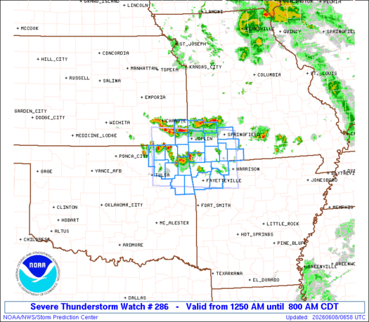 WW0286 Initial Radar image