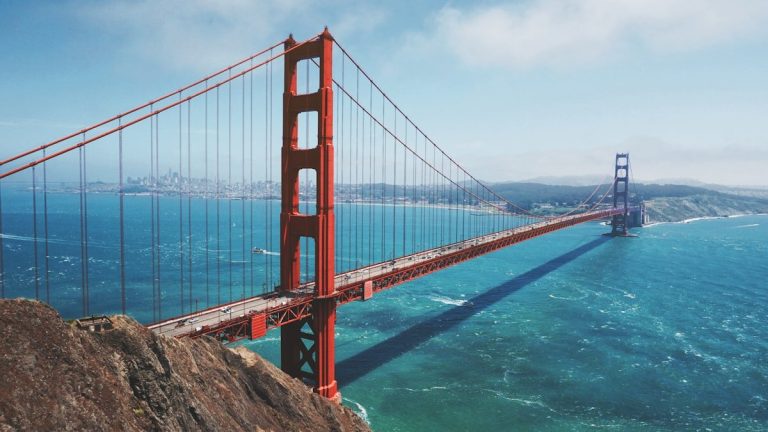 The Golden Gate Bridge in San Francisco representing California's legislative leadership