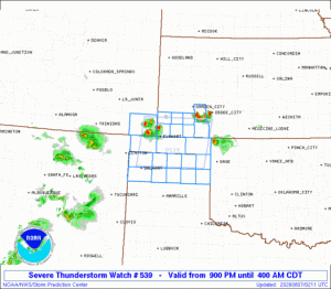 WW0539 Initial Radar image