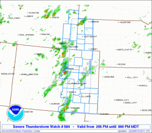 WW0584 Initial Radar image