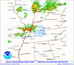 WW0603 Initial Radar image